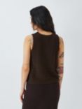 AND/OR Lilly Knit Vest Top, Dark Chocolate