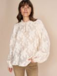 MOS MOSH Novia Broderie Anglaise Blouse, Sea Salt