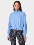 Sweaty Betty Melody Luxe Fleece Sweatshirt, Filter Blue