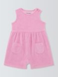 John Lewis ANYDAY Baby Towelling Playsuit, Pink
