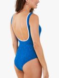 Accessorize Textured Swimsuit, Blue/White