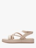 Clarks Alda Cross Leather Flatform Sandals, Sand Leather