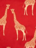 Chelsea Peers Kids' Giraffe Print Satin Pyjama Set, Red/Multi, Red/Multi