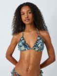 AND/OR Botanical Frill Bikini Top, Navy