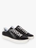 Paul Smith Rex Tape Detail Low Top Leather Trainers, Black
