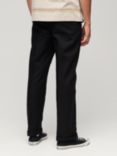 Superdry Straight Chino Trousers, Black