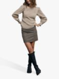 A-VIEW Annali Check Mini Skirt, Brown