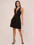 Adrianna Papell  Aidan by Adrianna Papell Stretch Crepe Mini Dress, Black, Black