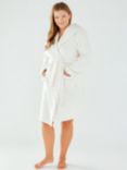 Chelsea Peers Curve Fluffy Hooded Dressing Gown, White