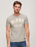 Superdry Vintage Athletic Cotton Short Sleeve T-Shirt, Light Grey