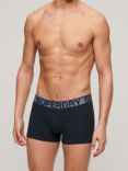 Superdry Organic Cotton Trunks, Pack of 3, Navy