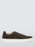 John Lewis Suede Fashion Trainers, Brown