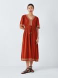 AND/OR Gianna Embroidered Dress, Rust