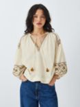 AND/OR Jamal Embroidered Blouse, Cream