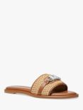 MICHAEL Michael Kors Ember Raffia Slider Sandals, Pale Peanut