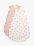 John Lewis ANYDAY Spot Print Baby Sleeping Bag, 1 Tog, Pack of 2, Pink/Multi