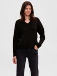 SELECTED FEMME Merino Wool Blend V-Neck Jumper