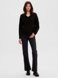 SELECTED FEMME Merino Wool Blend V-Neck Jumper