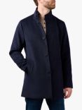 Guards London Lynmouth Wool Blend Funnel Neck Overcoat, Blue