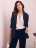 NRBY New May Matte Relaxed Fit Blazer, Navy