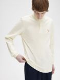 Fred Perry Long Sleeve Tennis Polo Shirt, Ecru