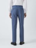 John Lewis Warwick Wool Melange Regular Fit Trousers, Mid Blue
