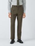 John Lewis Ashwell Linen Blend Regular Fit Suit Trousers, Khaki Green