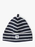 Polarn O. Pyret Baby Organic Cotton Striped Hat, Navy