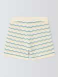 John Lewis Kids' Stripe Crochet Shorts, Multi
