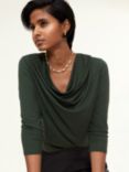 Baukjen Theodora Cowl Neck Top, Deep Khaki