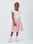 John Lewis Kids' Stripe Tulle Dress, Winsome Orchid