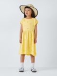 John Lewis Kids' Lemon Print Short Sleeve Dress, Lemon Meringue