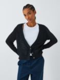 John Lewis Cotton Linen Cardigan, Navy