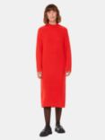Whistles Petite Ribbed Knit Midi Dress, Red