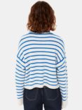 Whistles Stripe Rib Funnel Neck Wool Blend Jumper