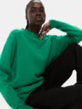 Whistles Wool Boyfriend Jumper, Green