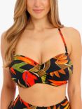 Fantasie Pichola Underwired Bandeau Bikini Top, Black/Multi