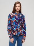 Superdry Cindy Abstract 70s Print Slim Fit Shirt, Multi
