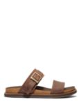 Timberland Amalfi Vibes Leather Sandals, Brown Mid