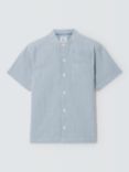 John Lewis Kids' Stripe Seersucker Cotton Short Sleeve Shirt