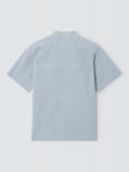 John Lewis Kids' Stripe Seersucker Cotton Shirt, Blue