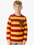 Fabric Flavours Kids' Harry Potter Gryffindor Long Sleeve T-Shirt, Burgundy/Yellow