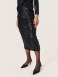 Soaked In Luxury Suse Sequin Midi Pencil Skirt