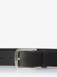 JOOP! Classic Leather Belt, Black/Silver