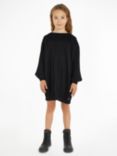 Calvin Klein Kids' Festive Plisse Dress, Ck Black