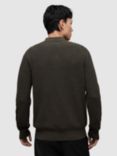 AllSaints Aspen Long Sleeve Polo Shirt, Dark Green