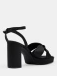 HUSH Farrah Leather Platform Heel Sandals, Black