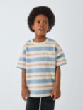 John Lewis Kids' Textured Stripe T-Shirt, Multi