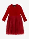 Angel & Rocket Kids' Elsie Velvet Tulle Dress, Red