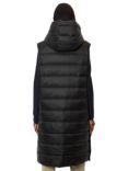 Marc O'Polo Long Hooded Quilted Gilet, Deep Blue Sea